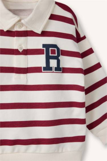 سيت بيبي ولادي سويت شيرت مخطط وبنطلون - قطعتين