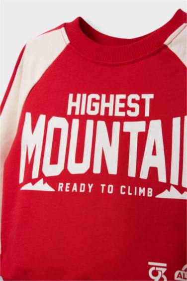 Erkek Bebek 2'li Takım Baskılı Sweatshirt Eşofman Altı