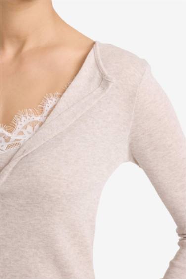 جاكيت مضلع سليم فيت بياقة V