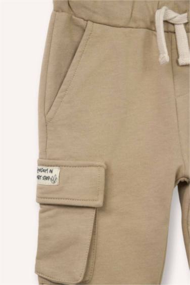 Regular Fıt Sweatshirt Kumaşı Pantolon Erkek Bebek