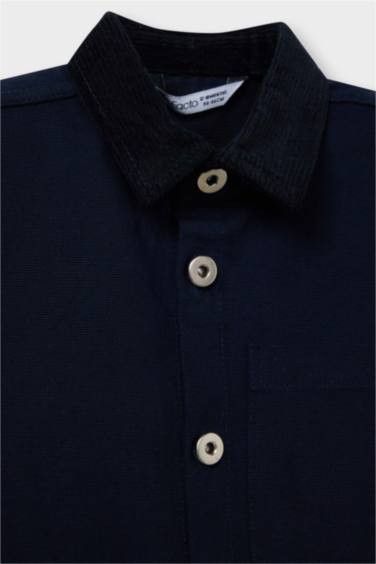 Boy Gabardine Long Sleeve Shirt