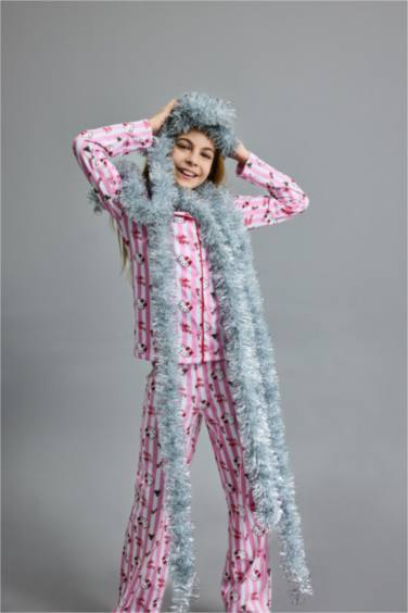 2 piece Regular Fit Hello Kitty Licensed Knitted Pyjamas