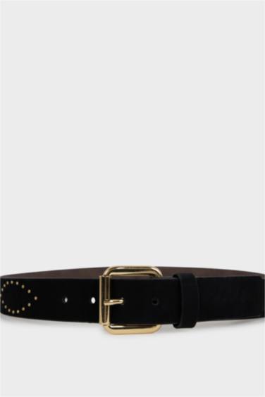 Kadın Dikdörtgen Toka Suni Deri Jean Kemeri