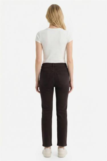 Crop Flare Fit Yüksek Bel Bilek Boy Jean Pantolon