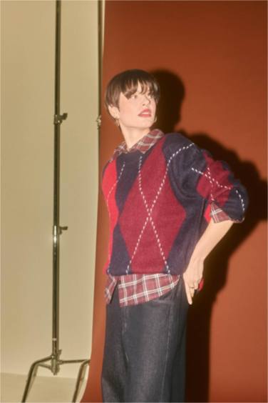 Oversize Fit Crew Neck Pullover