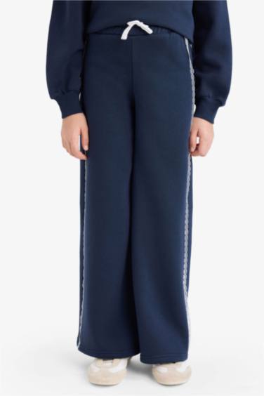 2'li Takım Baskılı Sweatshirt Eşofman Altı Kız Çocuk