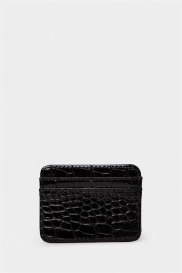 Woman Faux Leather Business Card Wallet