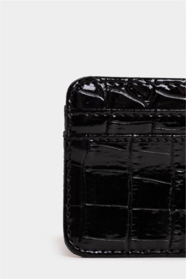 Woman Faux Leather Business Card Wallet