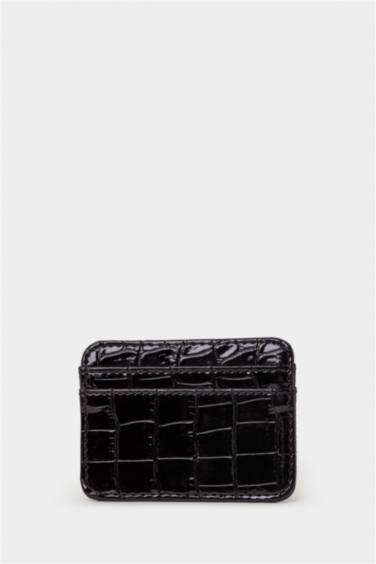 Woman Faux Leather Business Card Wallet