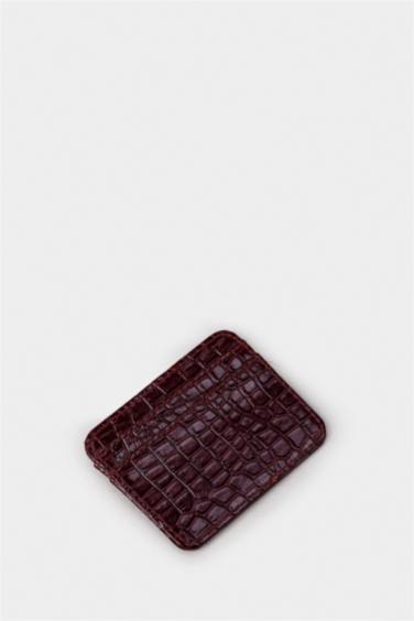 Woman Faux Leather Business Card Wallet