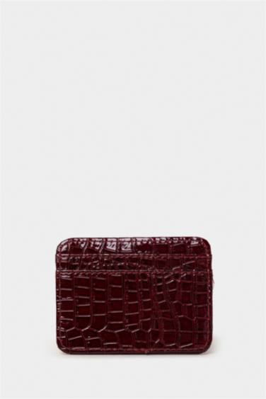 Woman Faux Leather Business Card Wallet