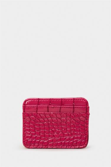 Woman Faux Leather Business Card Wallet