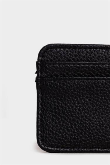 Woman Faux Leather Business Card Wallet