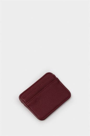 Woman Faux Leather Business Card Wallet