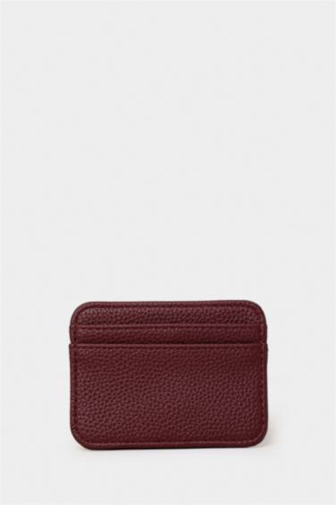 Woman Faux Leather Business Card Wallet