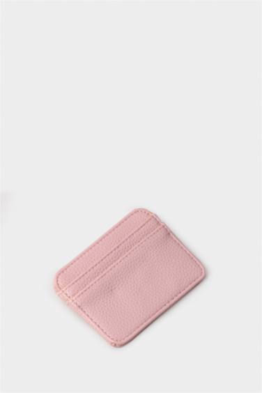 Woman Faux Leather Business Card Wallet