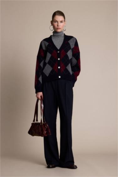 Wide Leg High Waist Straight Leg Trousers