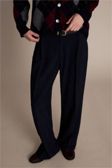 Wide Leg High Waist Straight Leg Trousers
