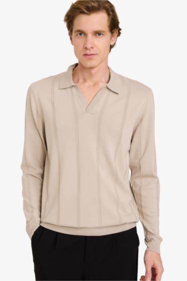 Standart Fit Polo Yaka Triko Kazak