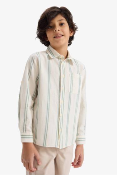 Boy Striped Long Sleeve Shirt