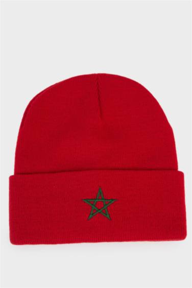 Man Afcon Morocco Embroidered Beanie