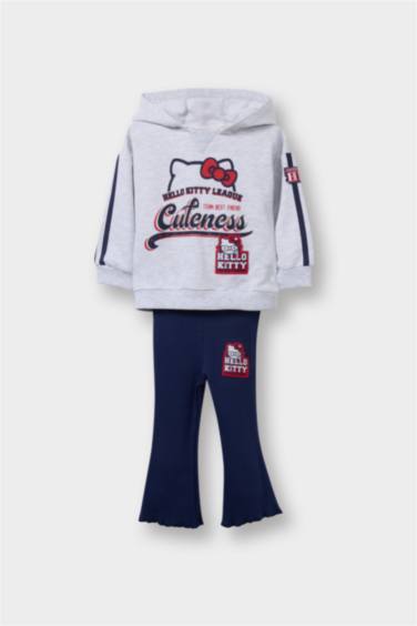 Kız Bebek Hello Kitty 2'li Takım Kapüşonlu Sweatshirt Tayt