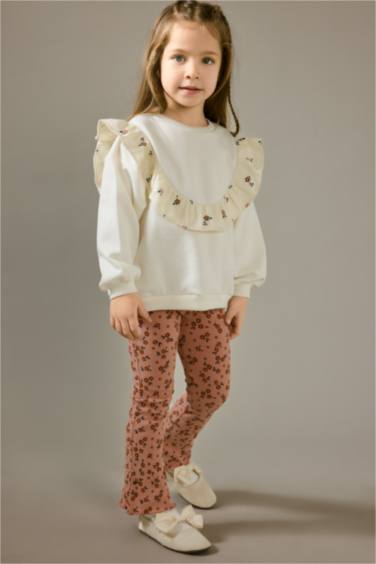 Kız Bebek Çiçekli Fitilli Kaşkorse Tayt