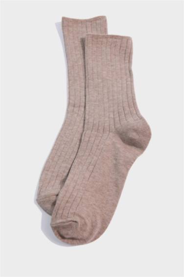 Kadın 5'li Pamuklu Uzun Çorap