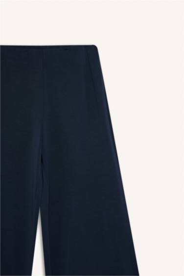 Wıde Leg Cepli Geniş Paça Uzun Modal Sporcu Pantolon