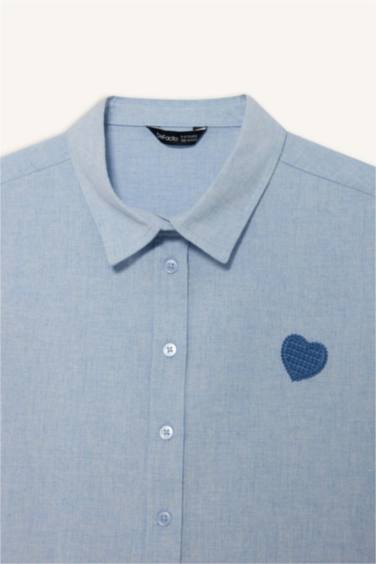 Regular Fit Long Sleeve Poplin Shirt