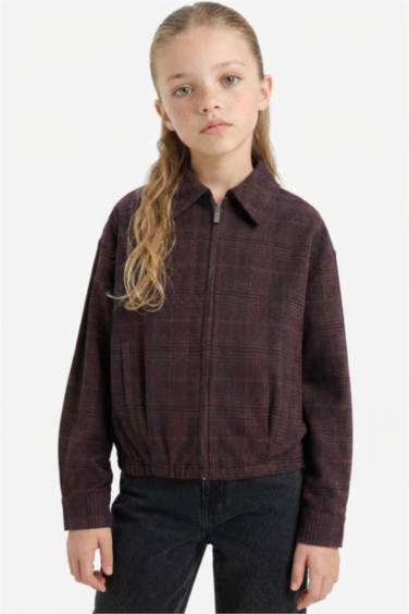 Girl Velvet Zippered Jacket