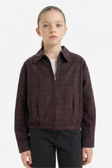 Girl Velvet Zippered Jacket
