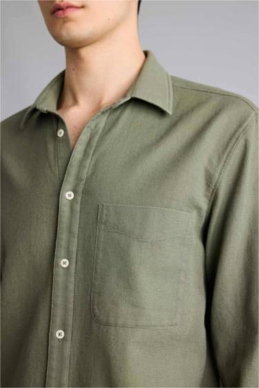 REGULAR FIT %100 Pamuk Gömlek - Görsel 4