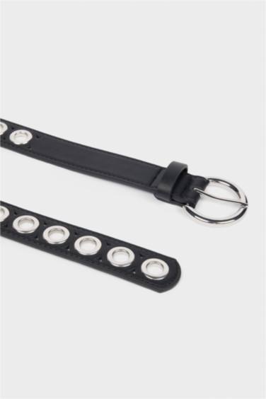 Kadın Oval Toka Suni Deri Klasik Kemer