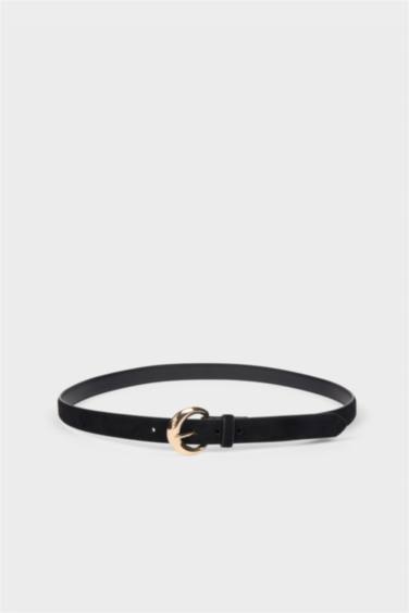 Kadın Oval Toka Suni Deri Klasik Kemer