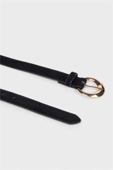 Kadın Oval Toka Suni Deri Klasik Kemer