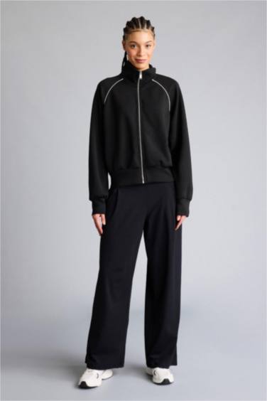 سروال رياضة واسع بجيب وخصر مطاطي