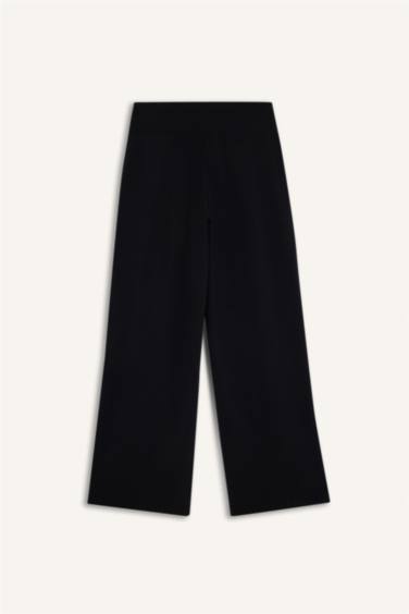 بنطرون بجامة رياضي وايد ليج برجل واسع بجيب