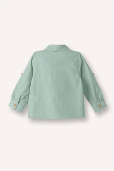 قميص بيبي ولادي ردن طويل قصة عادية وياخة بولو