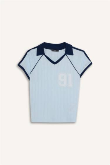 تيشيرت نص ردن مخصر