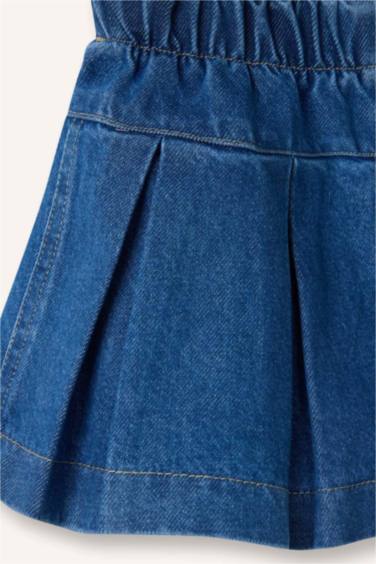 Beli Lastikli Jean Şort Etek Kız Bebek