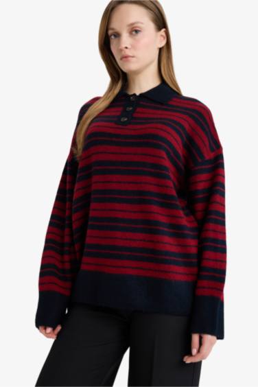 بلوز صوف تريكو قصة فضفاضة