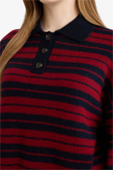 بلوز صوف تريكو قصة فضفاضة