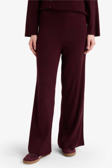 Wide Leg Knitwear Trousers