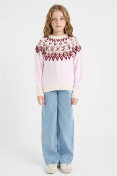 بلوز تريكو بناتي قصة عادية بياخة مستديرة