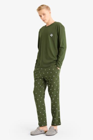 سيت بجامة قصة عادية ردن طويل - قطعتين