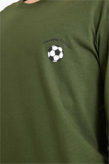 سيت بجامة قصة عادية ردن طويل - قطعتين