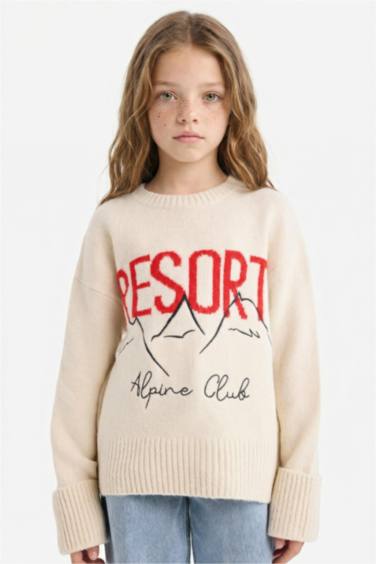 بلوز تريكو بناتي قصة عادية بياخة مستديرة