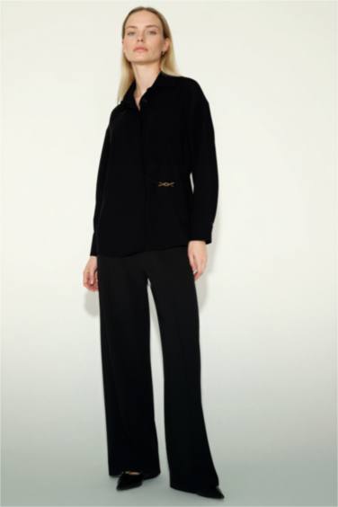 Regular Fit Shirt Collar Long Sleeve Shirt