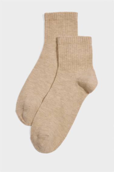 Woman Embroidered 3 Piece Cotton Ankle Socks